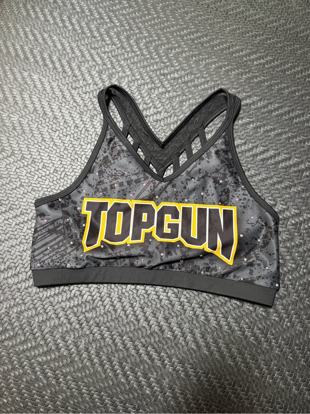 TopGun Women's Black Graphic Sports Bra Tank
